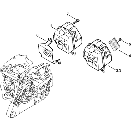 Muffler Assembly for Stihl MS270 MS270C MS280 MS280C Chainsaws
