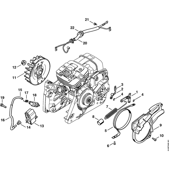 Chain brake & Ignition system Assembly for Stihl MS341 Chainsaws