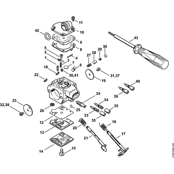 Carburetor HD-34 & HD-46 Assembly for Stihl MS361 MS361C Chainsaws