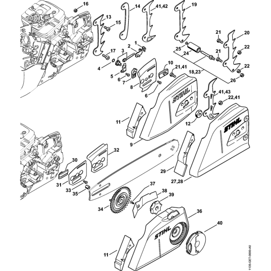 Chain tensioner Assembly for Stihl MS361 MS361C Chainsaws