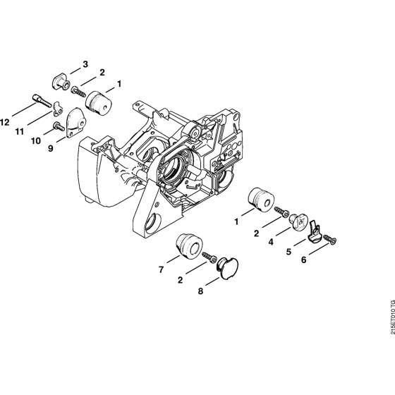 AV system Assembly for Stihl MS380 Chainsaws