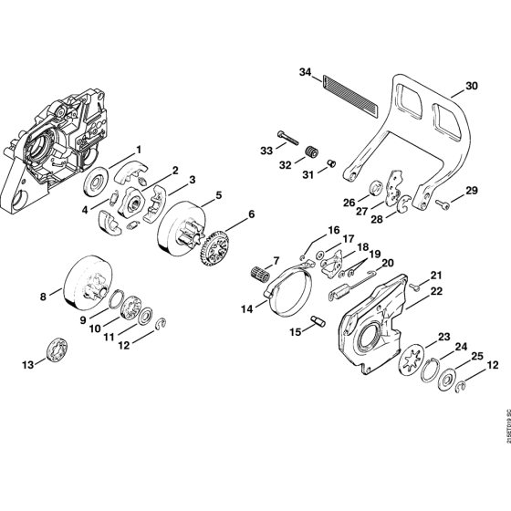 Clutch Assembly for Stihl MS380 Chainsaws