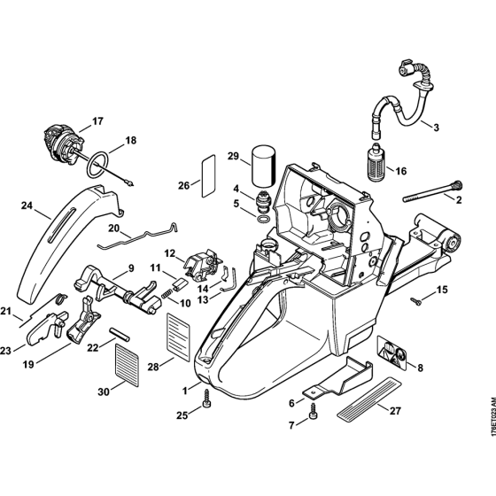 Tank housing Assembly for Stihl MS460 Chainsaws