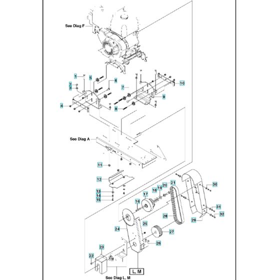 Pulleys & Belts for Husqvarna MS 510