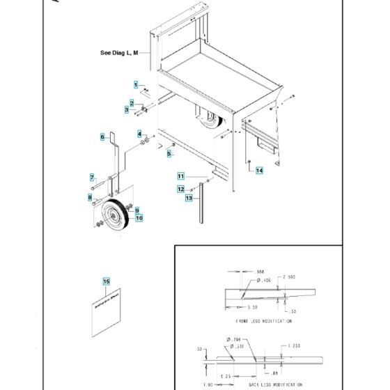 Wheel Kit for Husqvarna MS 510