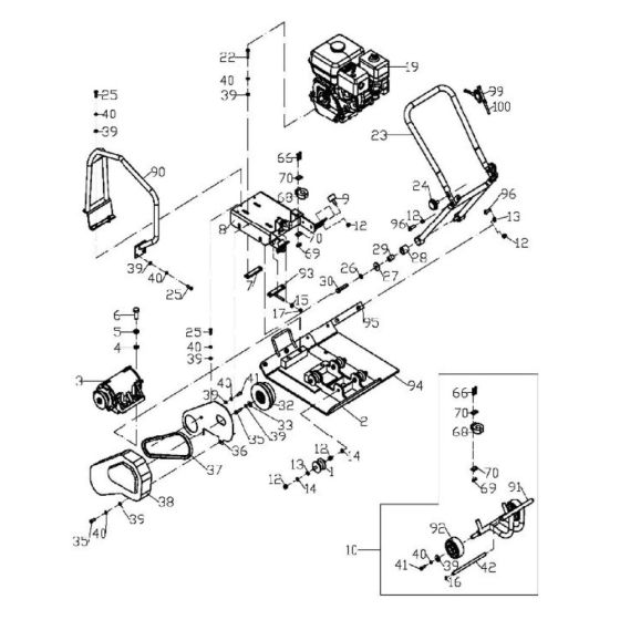 Apache MS60 Plate Compactor Assembly