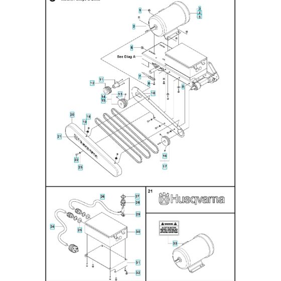 Motor, Pulley & Belts Assembly