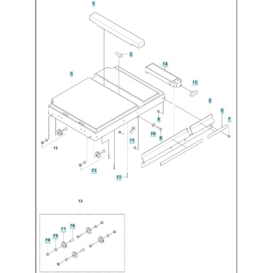 Cart Assembly for Husqvarna MS 610 G