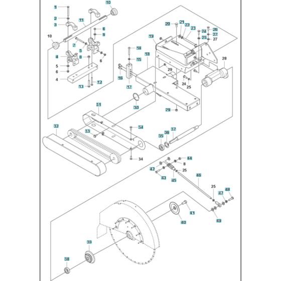 Cutter Arm Assembly for MS 610 G