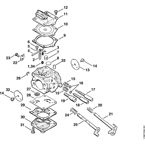 Carburetor WJ-67 Assembly for Stihl MS650 Chainsaws