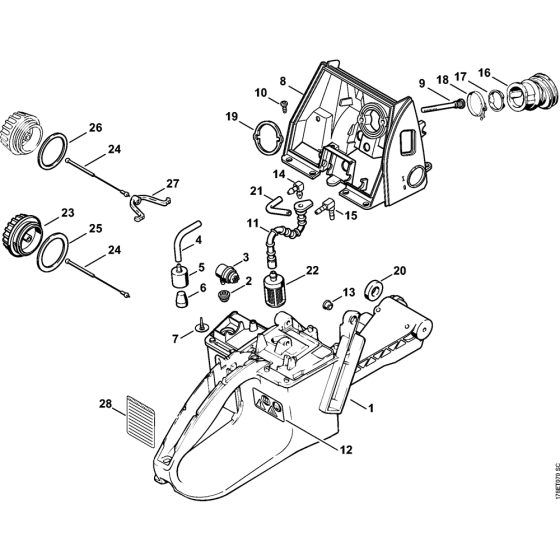 Tank housing Assembly for Stihl MS660 Chainsaws