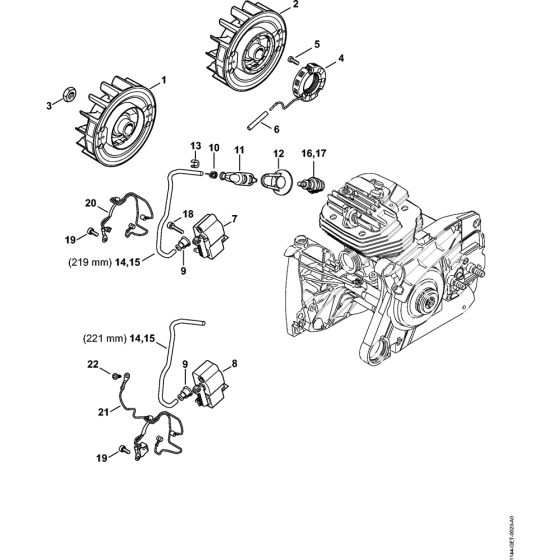 Ignition system Assembly for Stihl MS661 MS661C Chainsaws