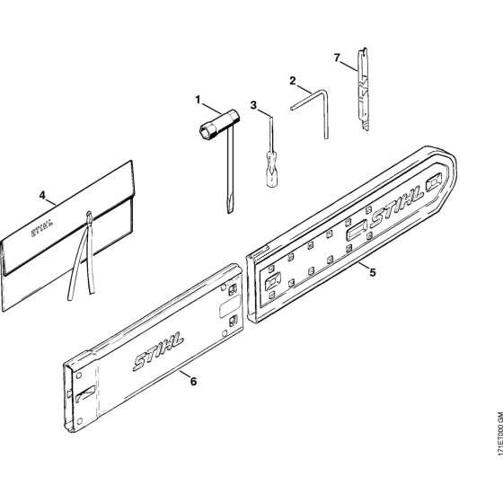 Tools & Extras Assembly for Stihl MS880 Chainsaws