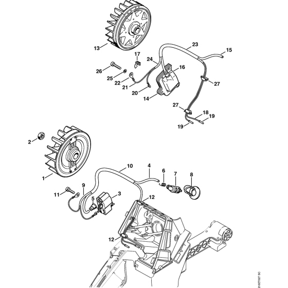 Ignition system Assembly for Stihl MS880 Chainsaws