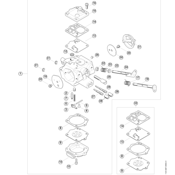 Carburettor for Stihl MS881