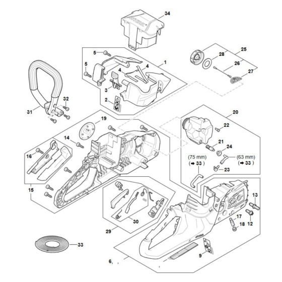 Shroud Assembly for Stihl MSA70 C