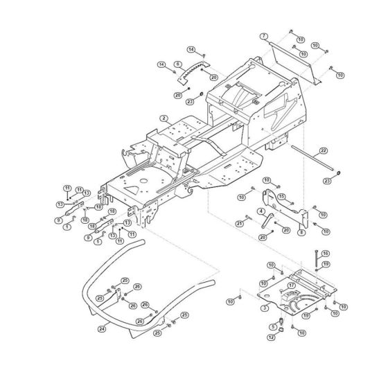 Frame  for Stihl/ Viking MT 4097.0 S Ride on Mowers