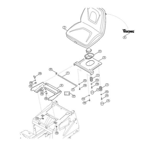 Seat  for Stihl/ Viking MT 4097.0 S Ride on Mowers