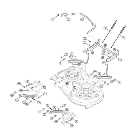 Height Adjustment  for Stihl/ Viking MT 4097.0 SX Ride on Mowers