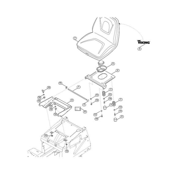 Seat  for Stihl/ Viking MT 4097.0 SX Ride on Mowers