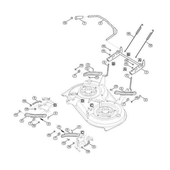 Height Adjustment  for Stihl/ Viking MT 4097.1 S Ride on Mowers