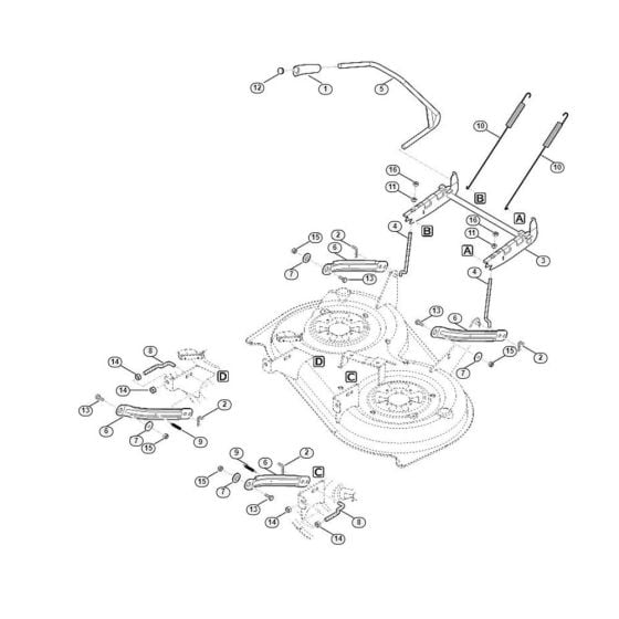 Height Adjustment  for Stihl/ Viking MT 4097.1 SX Ride on Mowers