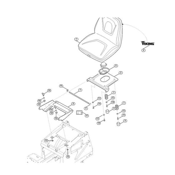 Seat  for Stihl/ Viking MT 4112.1 S Ride on Mowers