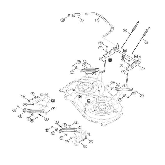 Height Adjustmnet  for Stihl/ Viking MT 4112.1 SZ Ride on Mowers