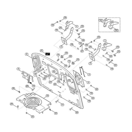 Back Panel for Stihl/ Viking MT 5097.0 Z Ride on Mowers