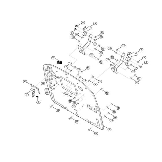 Back Panel for Stihl/ Viking MT 5097.1 C Ride on Mowers