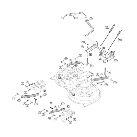 Height Adjustment  for Stihl/ Viking MT 5097.1 Z Ride on Mowers