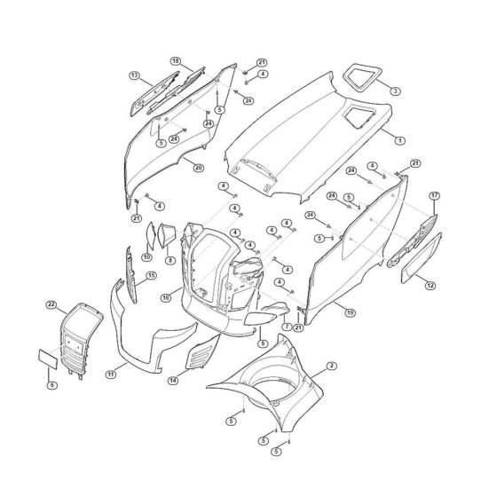 Engine Hood for Stihl/Viking Mowers