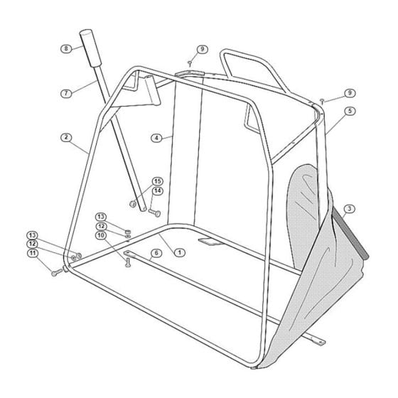 Grass Catcher Bag-1 for Stihl/ Viking MT 540 Ride on Mowers