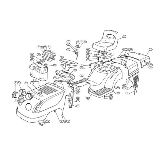 Frame for Stihl/ Viking MT 580 Ride on Mowers