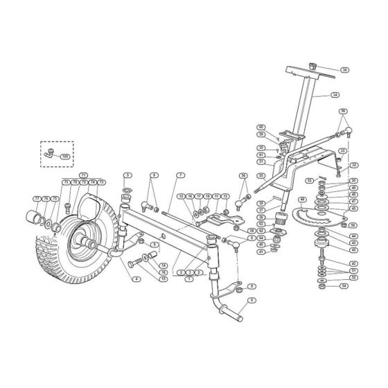 Steering for Stihl/ Viking MT 585 L Ride on Mowers