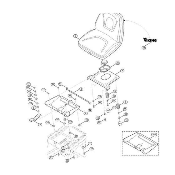 Seat for Stihl/ Viking MT 6112.0 Ride on Mowers