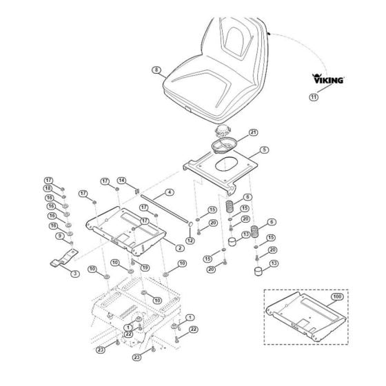 Seat for Stihl/ Viking MT 6112.0 ZL Ride on Mowers