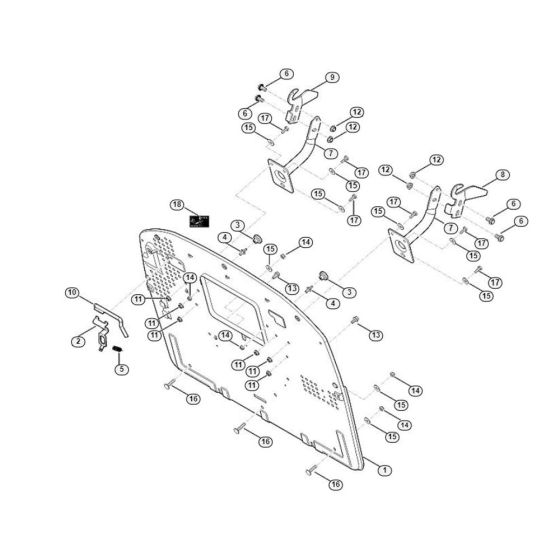 Back Panel for Stihl/ Viking MT 6112.1 C Ride on Mowers