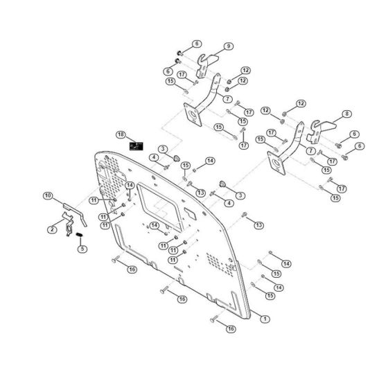 Back Panel for Stihl/ Viking MT 6112.1 ZL Ride on Mowers