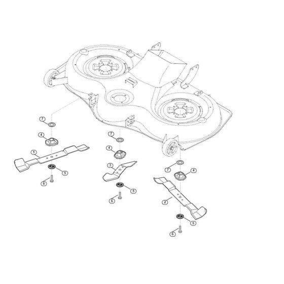 Blade  for Stihl/ Viking MT 6127.0 ZL Ride on Mowers