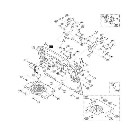 Back Panel for Stihl/ Viking MT 6127.0 ZL Ride on Mowers