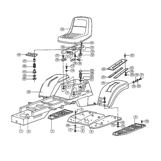 Hood Assembly  for Stihl/ Viking MT 640 (1997) Ride on Mowers