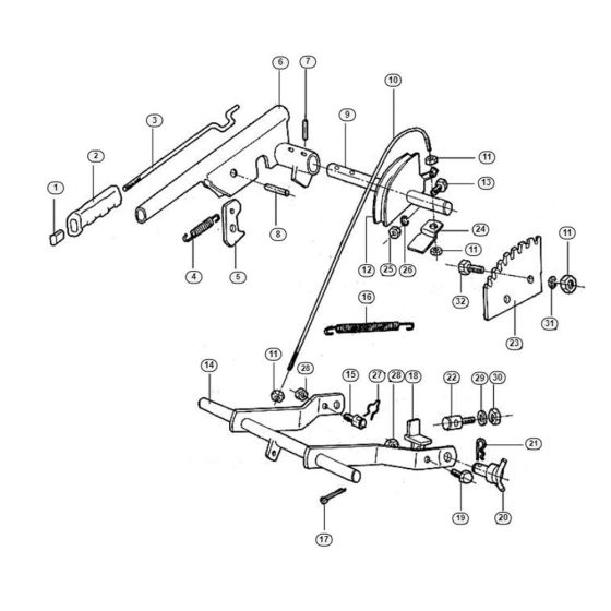 Height Adjustment  for Stihl/ Viking MT 640 (1997) Ride on Mowers