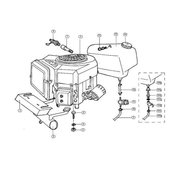 Engine for Stihl/ Viking MT 680 Ride on Mowers