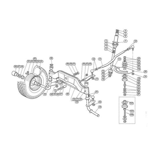 Steering for Stihl/ Viking MT 780 Ride on Mowers