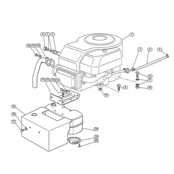 Motor 15,5 HP for Stihl/ Viking MT 780 Ride on Mowers