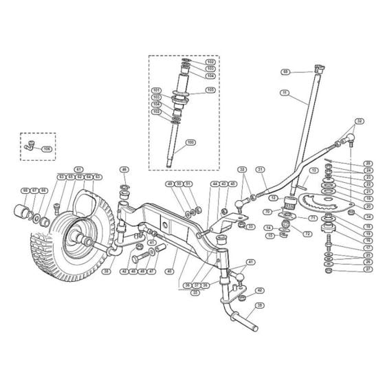 Steering for Stihl/ Viking MT 785 S Ride on Mowers