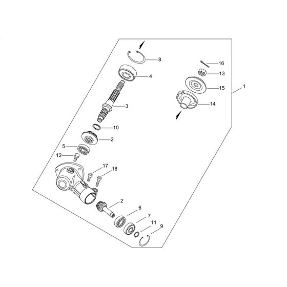Gear Case for Shindaiwa MTA-LE/S