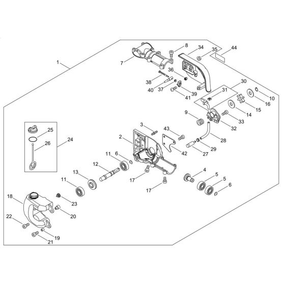 Gear Case for Shindaiwa MTA-PP/S