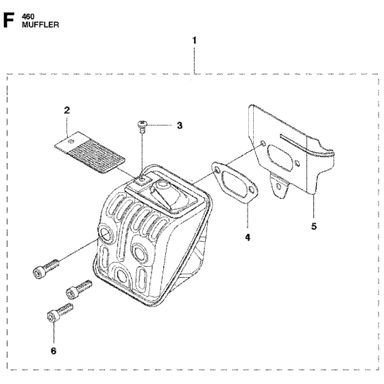 Muffler Assembly for Husqvarna 461
